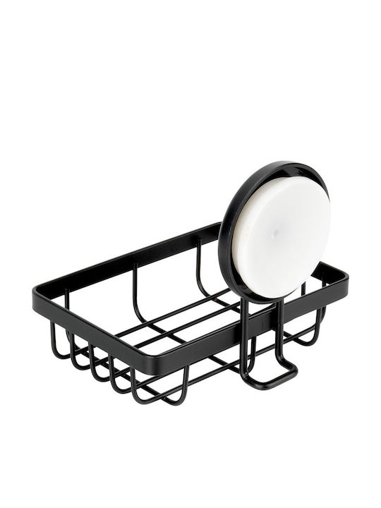 An der Wand montiert Badezimmerregal Metallisch 13.4x11.5x11.5cm Schwarz