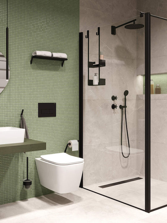 Deante An der Wand montiert Badezimmerregal Metallisch Schwarz