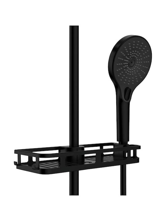 Wenko Wall Mounted Bathroom Shelf Plastic 28.5x4x11.5cm Black