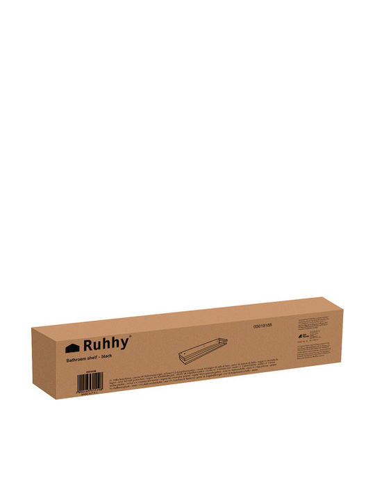 Ruhhy Wall Mounted Bathroom Shelf Metallic Black