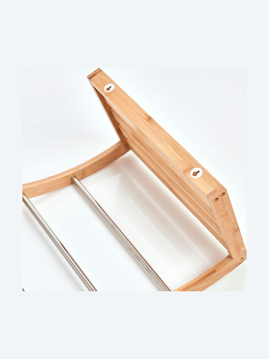 Zeller Επιτοίχια Ραφιέρα Μπάνιου Ξύλινη 38x24x40cm Μπλε