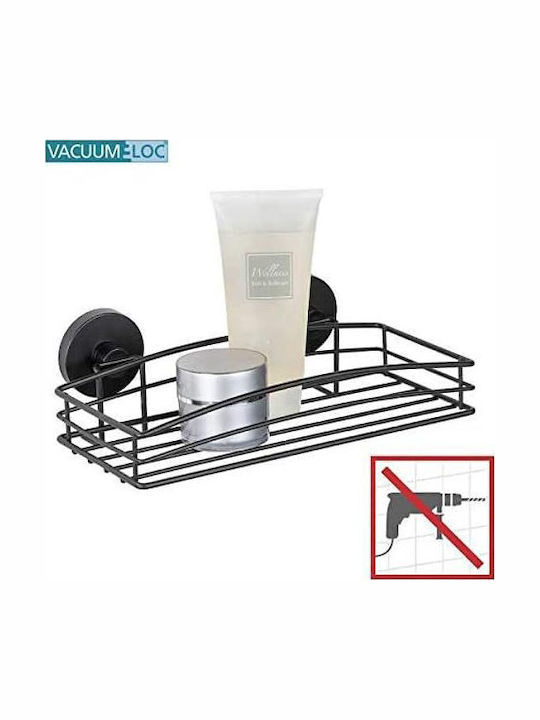 Wenko An der Wand montiert Badezimmerregal Metallisch 26x14x6.5cm Schwarz