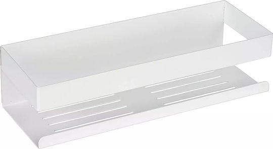 Wenko Επιτοίχια Ραφιέρα Μπάνιου Μεταλλική 10.5x8x30cm Λευκή