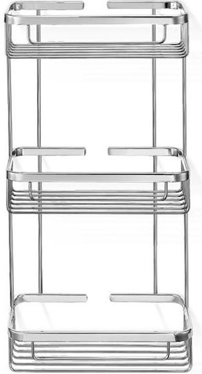 Sanco A3-005 00005-A03 Стенен Рафт за баня Inox с 3 рафта 26.5x12.5x51см Сребриста Sanco A3-005 00005-A03 Стенен Рафт за баня Inox с 3 рафта 26.5x12.5x51см Сребриста