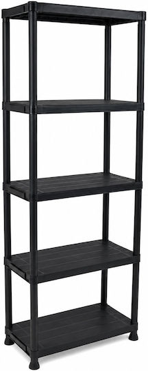 Ankor Boden Badezimmerregal Kunststoff mit 3 Regalen 60x30x171cm Schwarze Ankor Boden Badezimmerregal Kunststoff mit 3 Regalen 60x30x171cm Schwarze