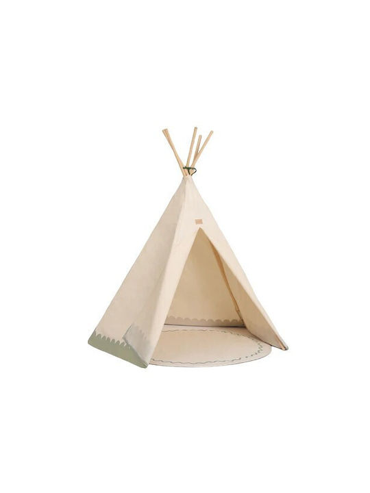 Nobodinoz Vibes Kids Rug Beige Round with Diameter 105cm