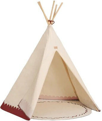 Nobodinoz Kids Rug Roșu Round with Diameter 105cm