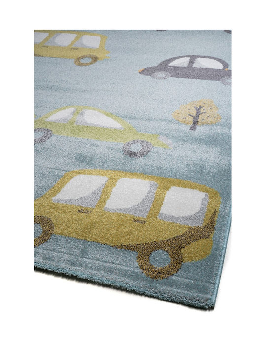 Klonaras Junior Παιδικό Χαλί Cars Μπλε 133x190cm
