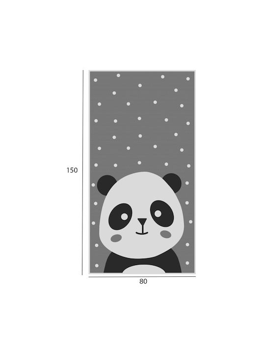 HomeMarkt Panda Детско килимче Сив 80x150см