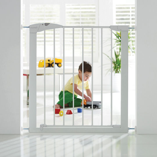 Munchkin Maxi-Secure Сгъваемо Блиндирана врата Лесен монтаж от Метал в Бял Цвят 76x76см 1бр