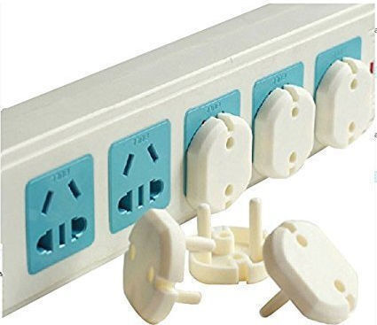 Socket Protective Cover Simple Placement made of Plastic in White Color 3pcs