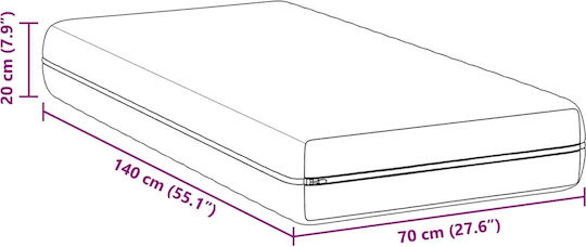 vidaXL Στρώμα Παιδικού Κρεβατιού 140cmx70cm
