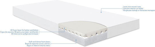 Kikka Boo Στρώμα Κούνιας Nightdream Bamboo με Κοκοφοίνικα 60cmx120cmx10cm