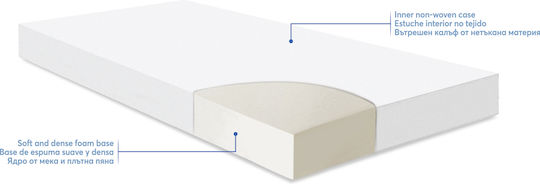 Kikka Boo Mattress Crib Fantasia Plus Clouds Peach 60cmx120cmx8cm