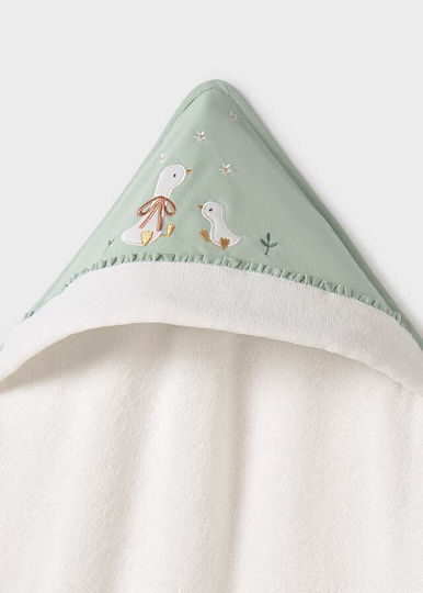 Mayoral Hooded Baby Bath Towel Green