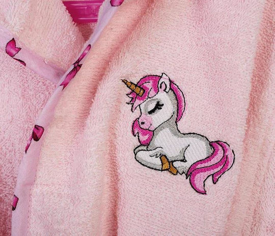 Dimcol Детски Халат Худи Unicorn Розов