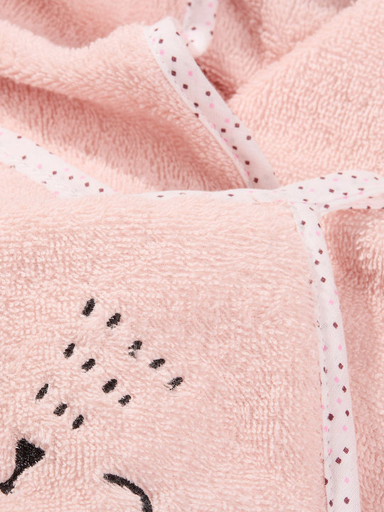Akuku Baby Hooded Towel Pink 100x100cm