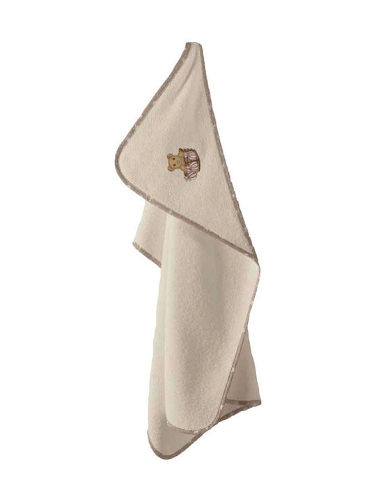 Makis Tselios Home Baby Bath Towel Hooded 75x75cm