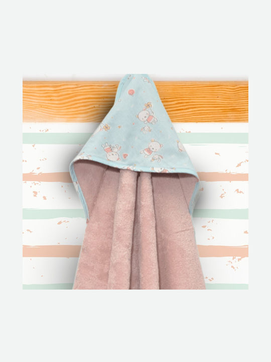 Baby Oliver Baby Hooded Bath Towel Multicolour 75x75cm