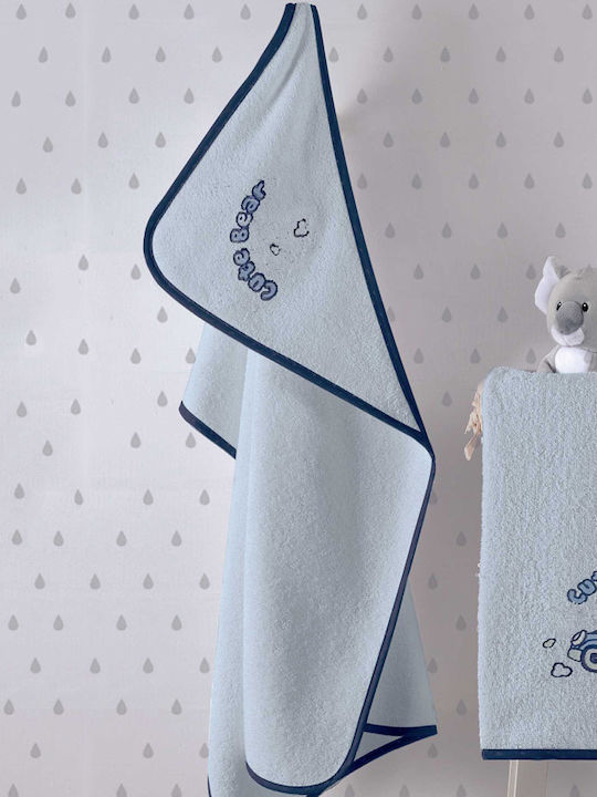 Makis Tselios Home Baby Bath Towel Hooded 75x75cm