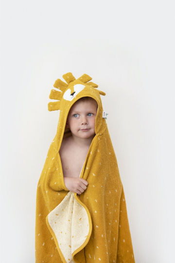 Trixie Baby Bath Towel Hooded Mr Lion Yellow 75x75cm