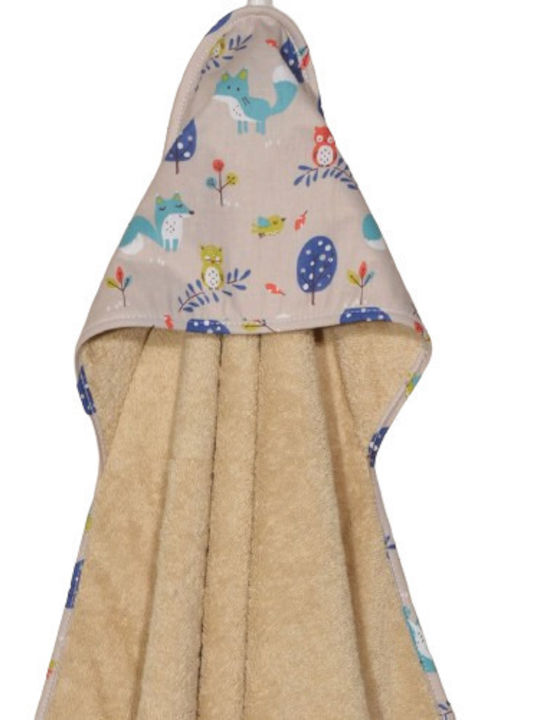Baby Oliver Baby Bath Towel Hooded 75x75cm