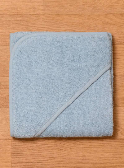 abo Baby-Badetuch mit Kapuzen Blau 75x75cm