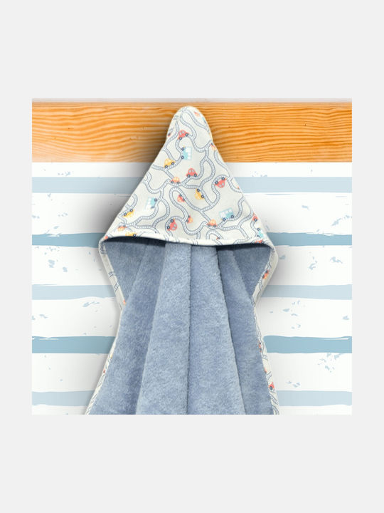 Baby Oliver Βρεφική Κάπα-Μπουρνούζι με Κουκούλα 75x75εκ.