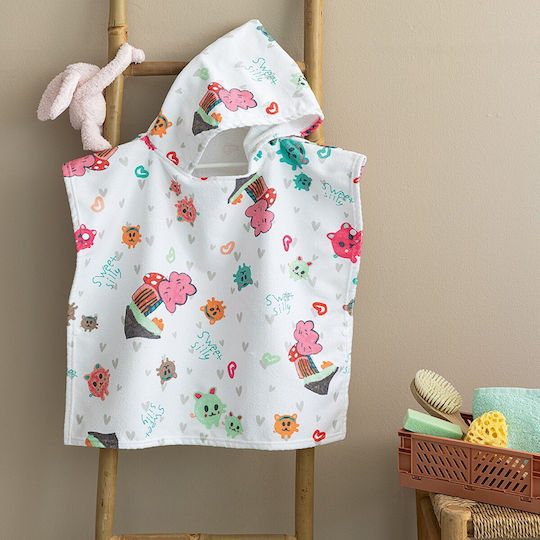 Palamaiki Baby Hooded Poncho Towel Multicolour 60x120cm