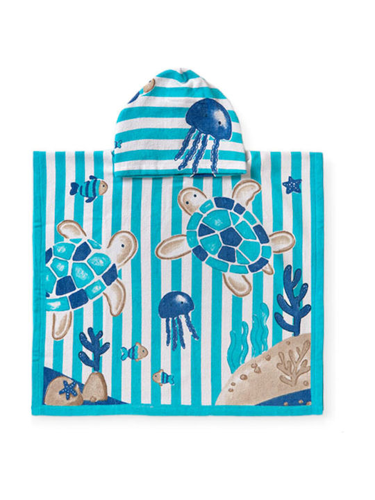 Mayoral Baby Hooded Bath Towel Blue 55x60cm