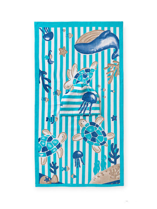 Mayoral Baby Hooded Bath Towel Blue 55x60cm