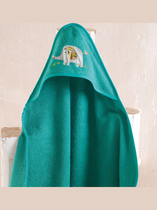 Rythmos Baby Bath Towel Hooded Badu Multicolour 75x75cm