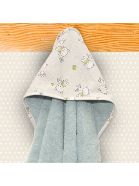 Baby Oliver Baby Hooded Bath Towel Multicolour 75x75cm