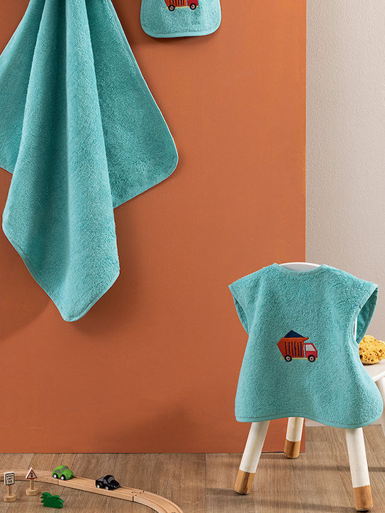 Palamaiki Baby Bath Set Hooded Joia Blue 60x75cm