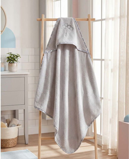 Makis Tselios Home Βρεφική Κάπα-Μπουρνούζι με Κουκούλα 75x75εκ.