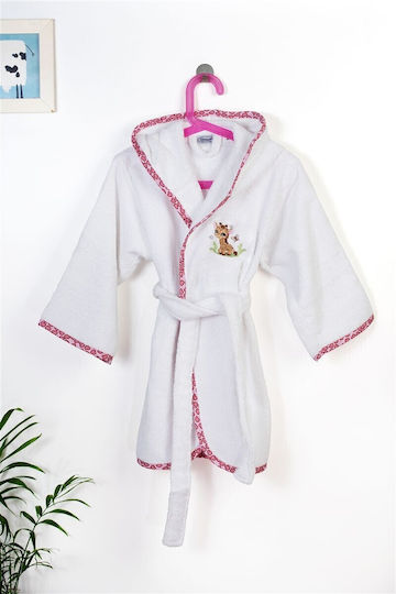 Dimcol Kids Bathrobe Giraffe White with Hood Dimcol Kids Bathrobe Giraffe White with Hood