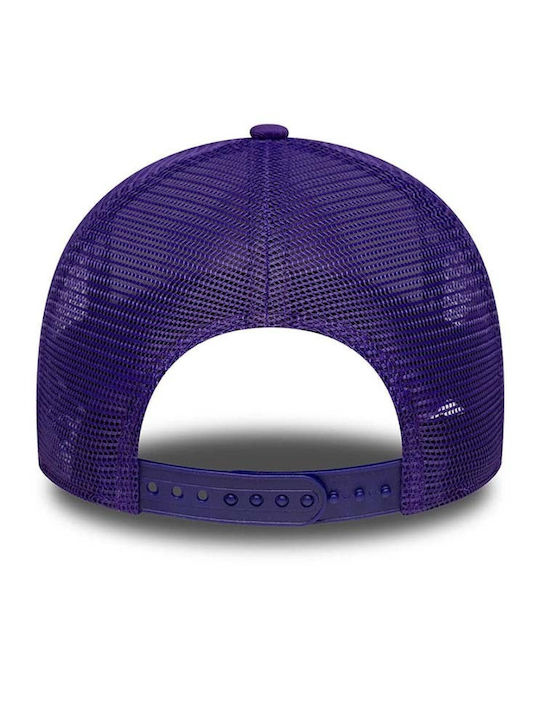 New Era Adult NBA Side Patch Los Angeles Lakers Trucker Cap White Purple 60667463 New Era