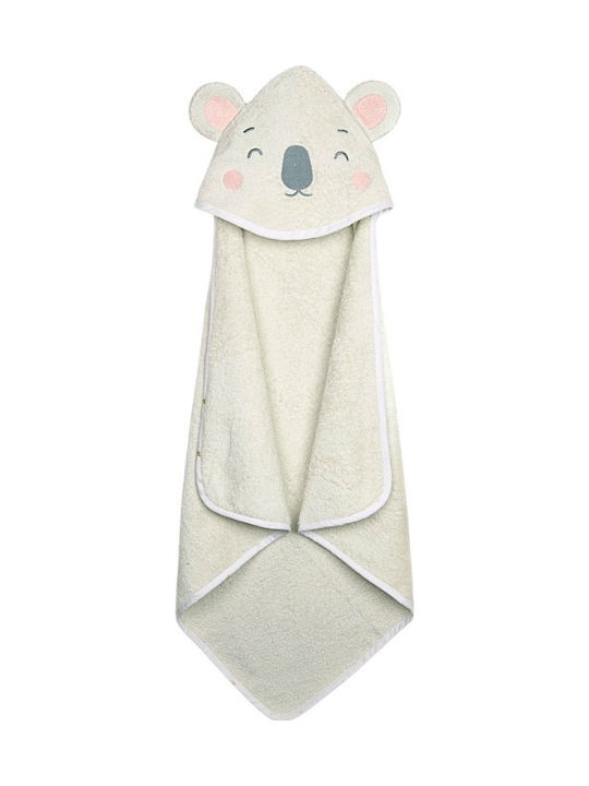 Nima Baby Bath Towel Bathrobe Hooded Jouer Gray 75x75cm