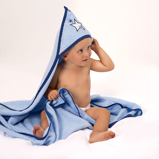 Akuku Baby Hooded Towel Bathrobe Blue 100x100cm