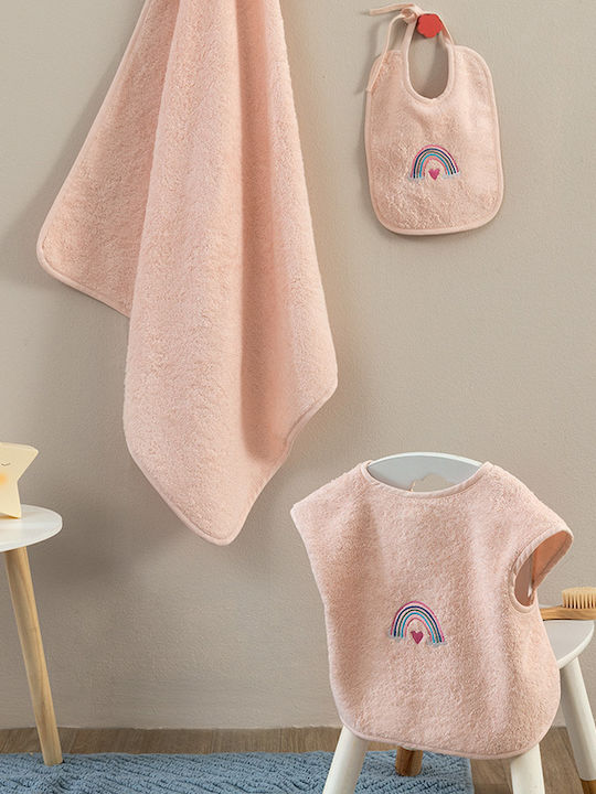 Palamaiki Baby Bath Set with Hood Joia Pink 60x75cm