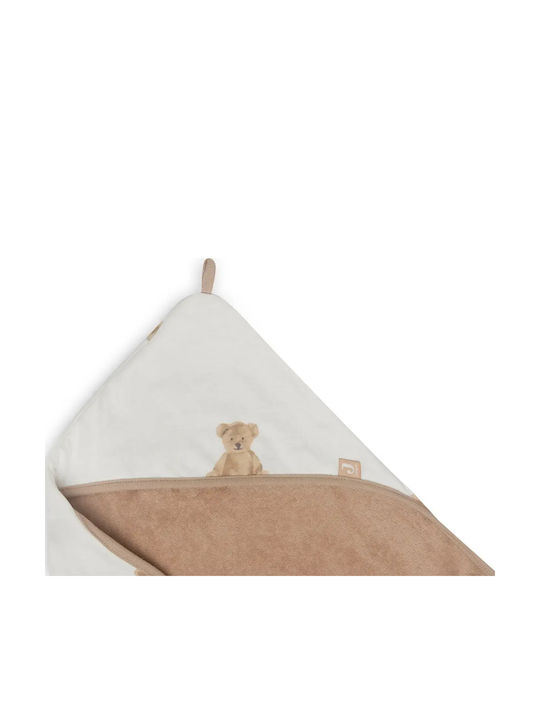 Jollein Βρεφική Κάπα-Μπουρνούζι με Κουκούλα Teddy Bear 75x75εκ.