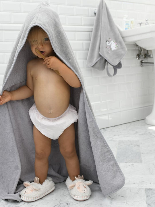 La Millou Hooded Baby Bath Towel Beige