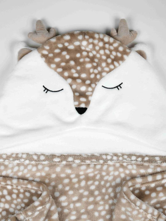 Hooded Baby Bath Towel Brun
