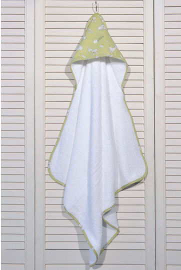 Baby Oliver Baby-Badetuch mit Kapuzen 75x75cm