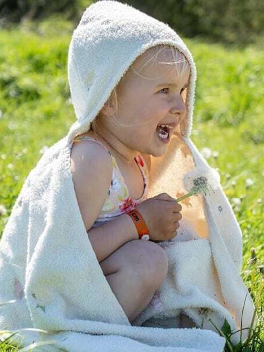 Filibabba Hooded Baby Bath Towel Ocean Blossom