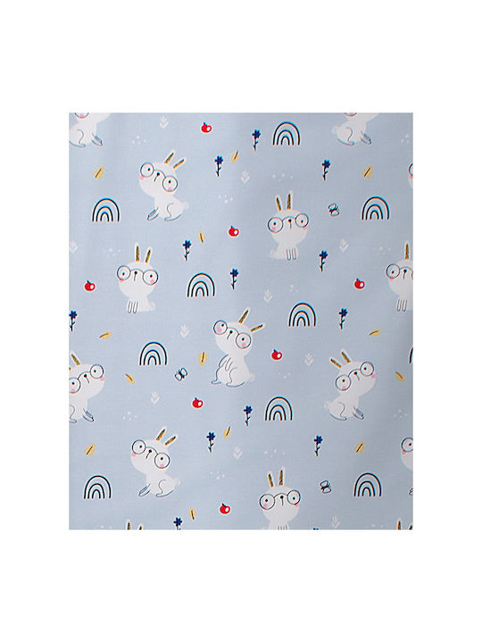 Dimcol Rabbit Garden 584 Seltedaki Cotton Light Blue 80x80cm
