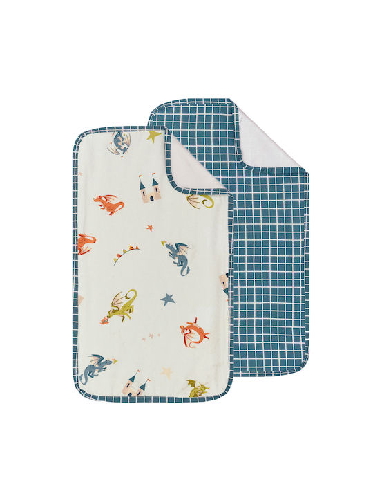 Kentia Poldo Baby Burp Cloth Multicolour 72x42cm. 2pcs