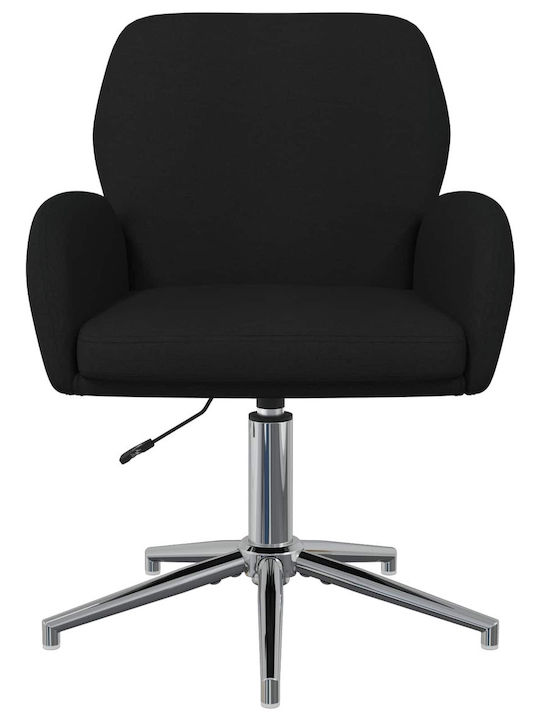 Drehbarer Besucherstuhl mit Armlehnen in Schwarz Farbe 54x58x90cm 4 Stück