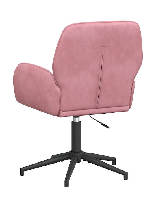 Drehbarer Besucherstuhl mit Armlehnen in Rosa Farbe 54x55x90cm