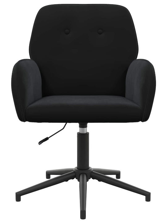 Swivel Visitor Chair with Arms in Black Colour 54x55x90cm 6 Pieces